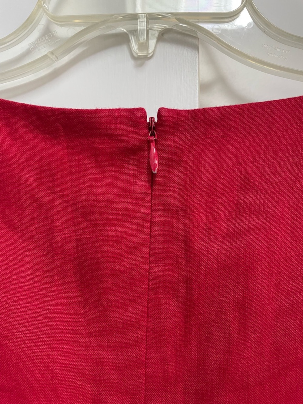 Talbots Vintage 12 True Red 100% Irish Linen Lined Sheath Classic Timeless Work - Picture 9 of 13